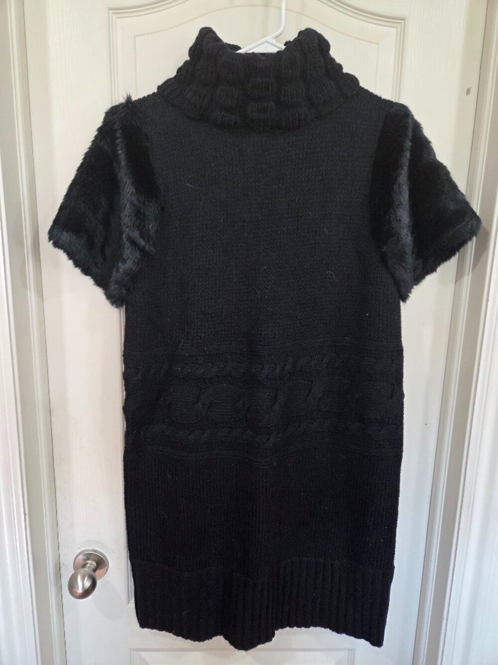 Donna Salyers' Fabulous Furs Knit Black Knit Dress